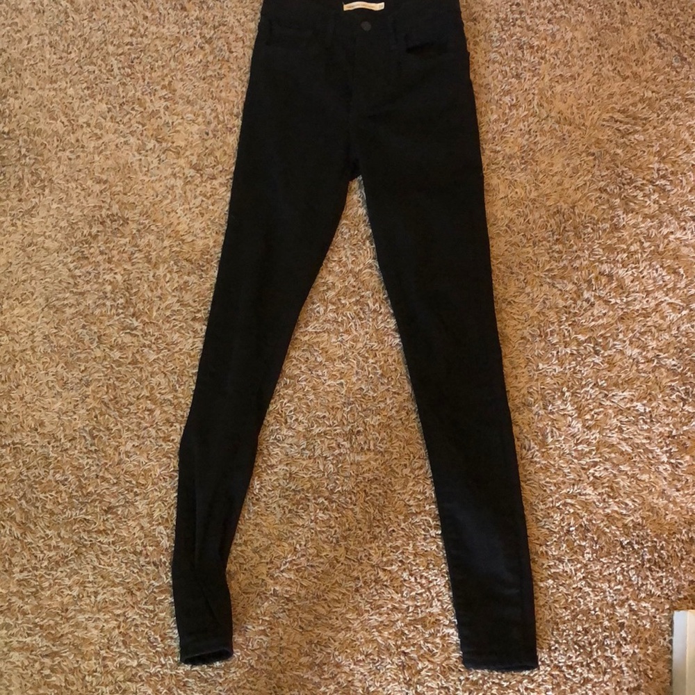 black high rise skinny jeans